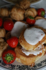 sweet desserts with strawberry