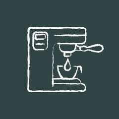 espresso coffee machine, chalk icon