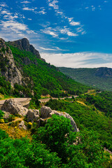 Mountain road, lots of greenery
