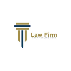 Law Firm Logo Design Vector Illustration