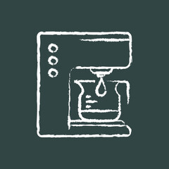 drip coffee machine, chalk icon