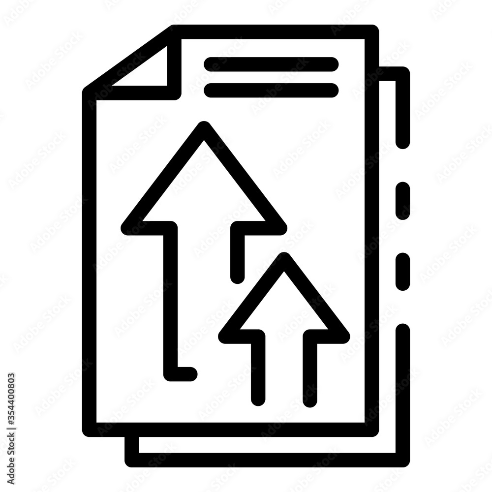 Poster send office documents icon. outline send office documents vector icon for web design isolated on whi