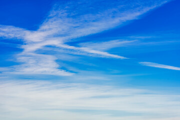 .Blue sky with clouds.  Nature abstract composition