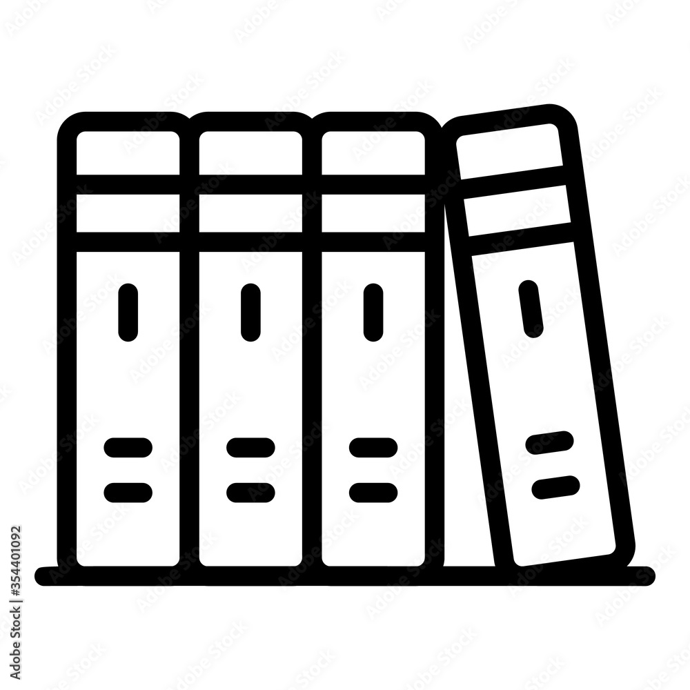 Poster office folder stack icon. outline office folder stack vector icon for web design isolated on white b
