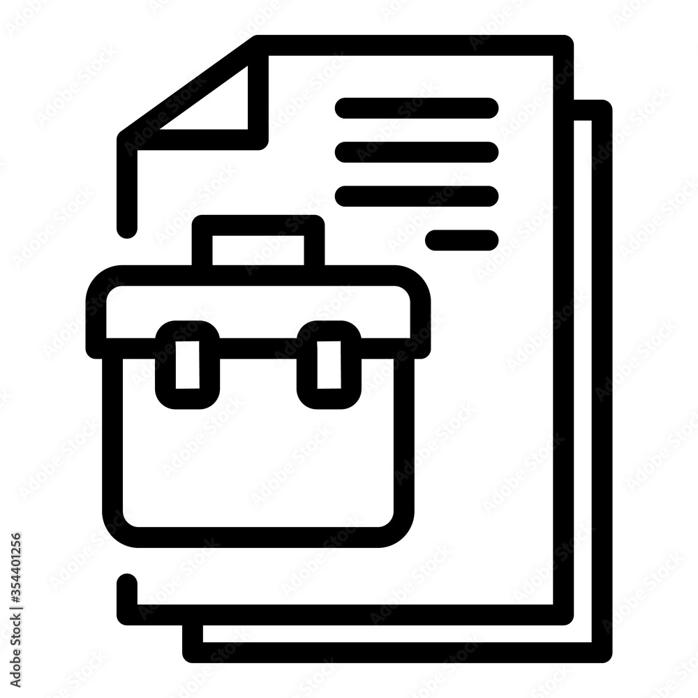 Poster personal manager document icon. outline personal manager document vector icon for web design isolate