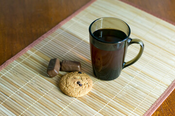 Still life on bamboo napkin 