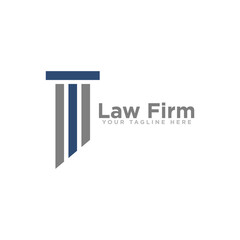 Law Firm Logo Design Vector Illustration