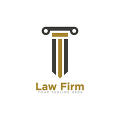 Law Firm Logo Design Vector Illustration