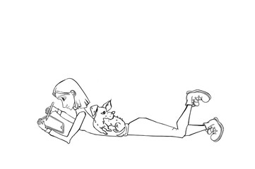 Artist Painting on Canvas, Drawing Hobby . High quality illustration