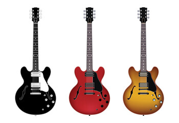 Obraz premium Electric guitar. Colored and black & white versions. High quality details.