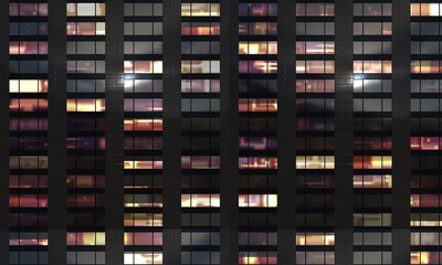 Fototapeta na wymiar office building skycraper windows facade