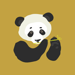 Panda. Vector illustration in flat style