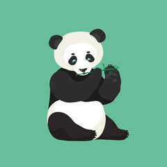 Panda. Vector illustration in flat style