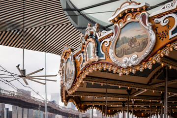 Details from a carousel in the park