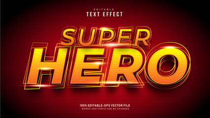 Super Hero Text Effect - obrazy, fototapety, plakaty