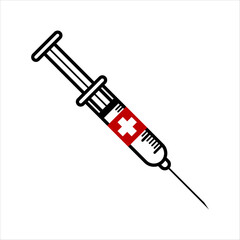 injection medical icon eps 10, syringe injection vector template