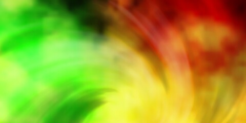 Obraz premium Light Green, Yellow vector backdrop with cumulus. Gradient illustration with colorful sky, clouds. Template for websites.