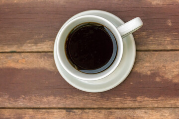 coffee on wooden table