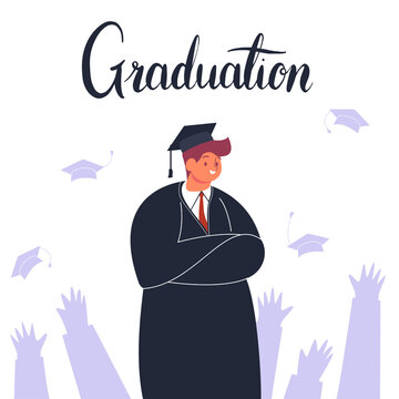 Graduate Getting Diploma Vector Illustration
