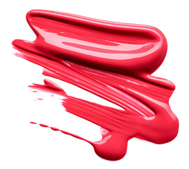 Lipstick stroke isolated on white background