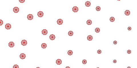 Light Orange vector natural backdrop with flowers.