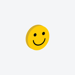 smile icon  isometric vector emotion icon