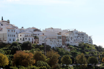 Fototapeta premium Landscape of the town of Frigiliana (Málaga). Town declared one of the most beautiful in Spain