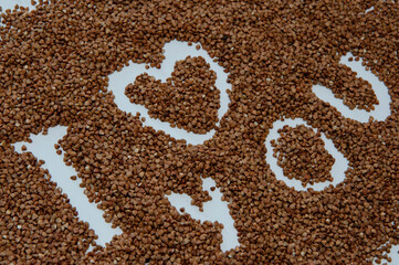 Inscription i love you on coffee background