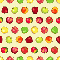 Apple pattern on light background