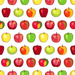 Apple pattern on transparent background