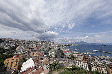 Le frecce tricolore a napoli