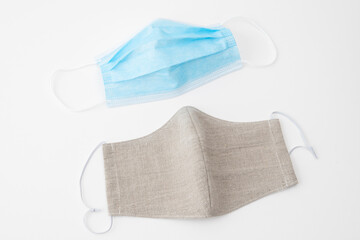 Hand made fabric mask versus surgical mask