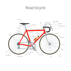 Road bicycle with text