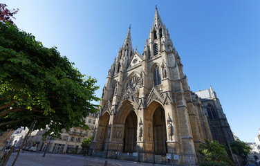 Fototapeta na wymiar the catholic basilica of Saint Clotilde , Paris, France.