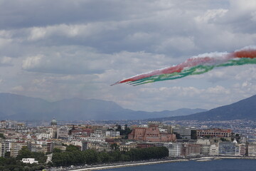 Le frecce tricolore a napoli
