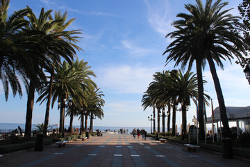 Balc&oacute;n de Europa, monumento famoso de la ciudad de Nerja (M&aacute;laga, Espa&ntilde;a)