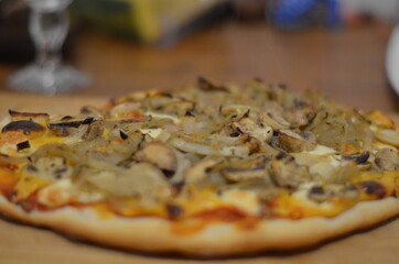 pizza de hongos