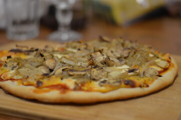 pizza de hongos