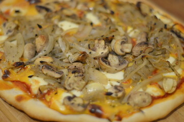 pizza de hongos