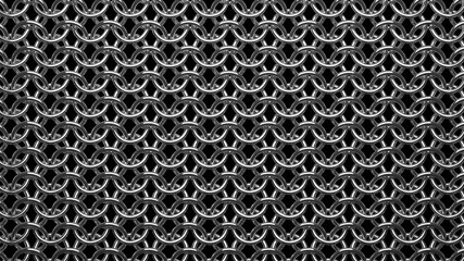 Part of a metal chain mail.