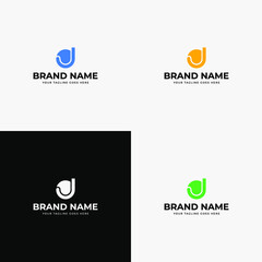 Modern abstract circle Initial Letter J logo icon design template elements for corporate brand identity or company or business startup.