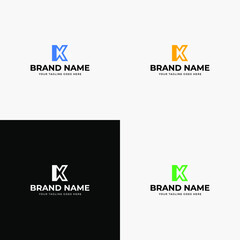 Creative line Initial letter k logo design vector template. K letter icon, symbol vector design elements for company or business startup.