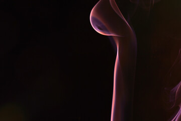 Smoke with different colors Photographed in the studio with colorful flash light