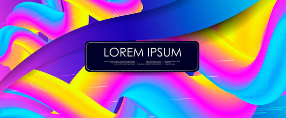 Abstract Colorful Fluid and Liquid Creative Templates. Used on Flyers Banners Web Poster Booklet Card Brochure. Gradient Geometric Design Memphis Trendy Creative Colors. Vector illustration. EPS 10.