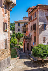 Naklejka na ściany i meble The picturesque Garbatella neighborhood in Rome, Italy.