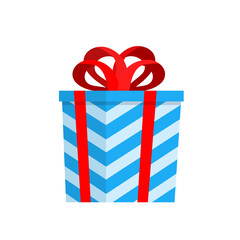Fototapeta premium Gift box offer banner, giveaways post and gifts prize flyer. Quiz posters, contest announcement or media event post vector illustration