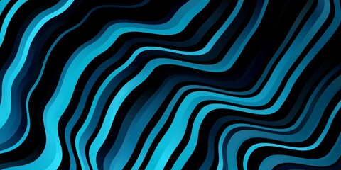 Dark BLUE vector texture with wry lines. Bright sample with colorful bent lines, shapes. Template for your UI design.