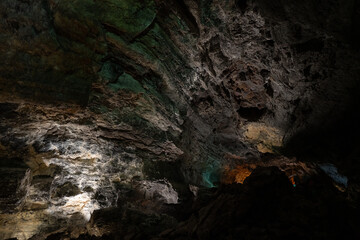 Cueva de los Verdes, Green Cave in Lanzarote. Canary Islands.