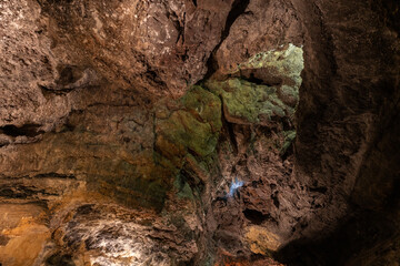 Obraz premium Cueva de los Verdes, Green Cave in Lanzarote. Canary Islands.