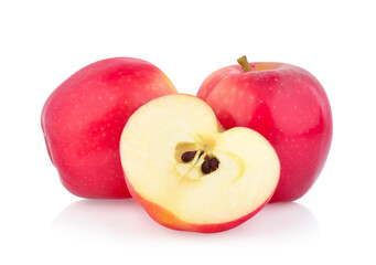 pink lady apples isolated on white background